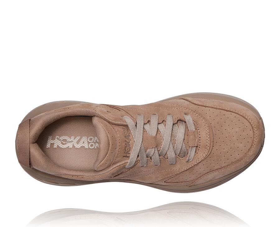 Hoka Australia One One Bondi L Suede - Mens Walking Shoes Grey - GVBLP-2691